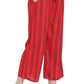 Asmaani Red Color Rayon Fabric Stripped Palazzo