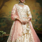 House of Panchhi Off White Pure Silk Moti & Zarkan heavy embroidery Lehenga choli & Dupatta | Swadesiicart