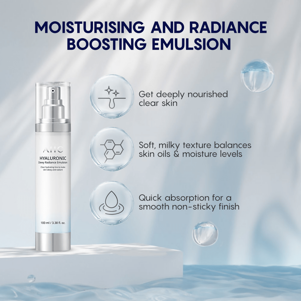 AHC Hyaluronic Dewy Radiance Emulsion Lightweight Moisturizer - Korean skincare | Swadesiicart