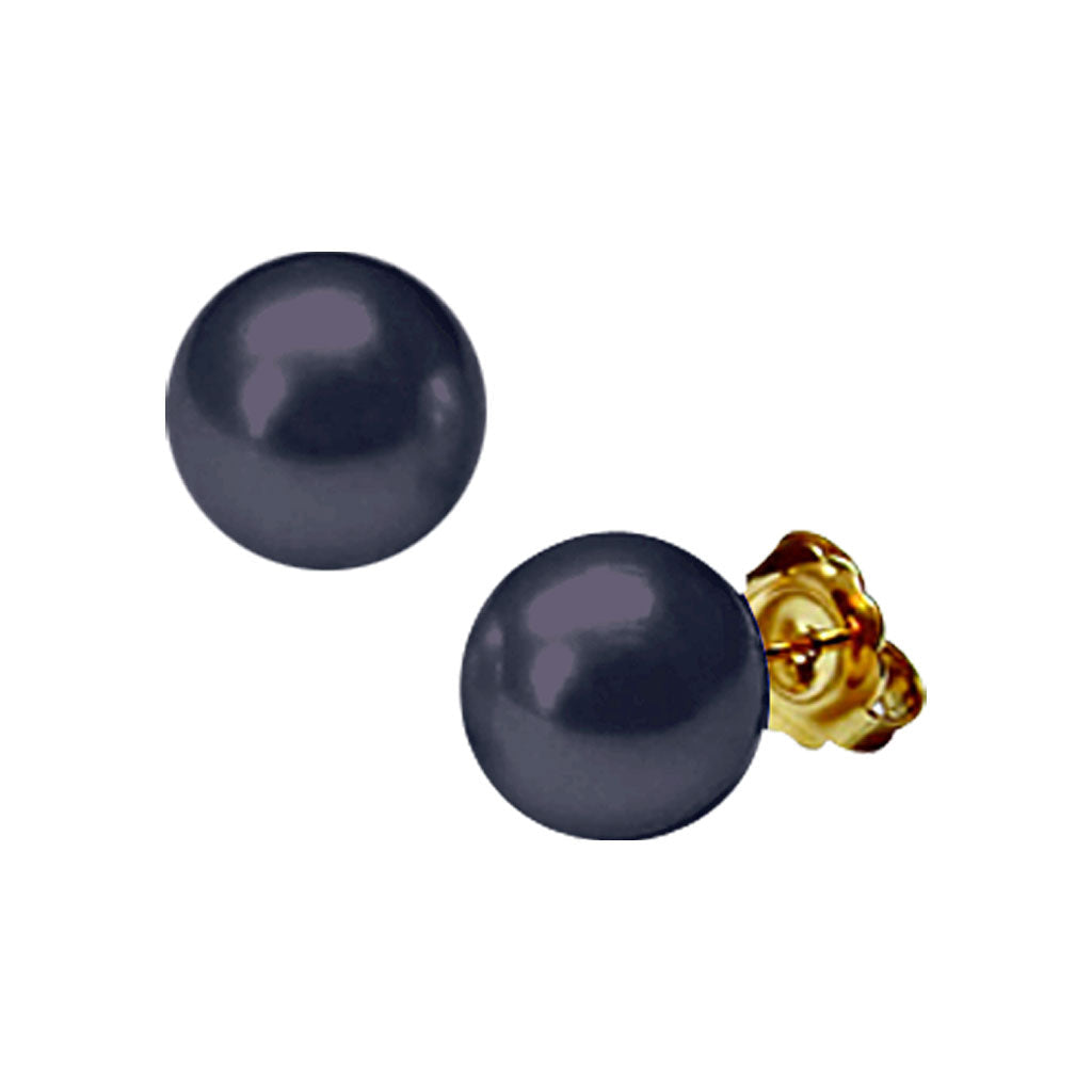J Pearls Black Button Pearl Tops - Real Pearl Jewelry - J Pearls
