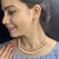 J Pearls Seraphic Sparkle Pearl Necklace Set - Swadesiicart