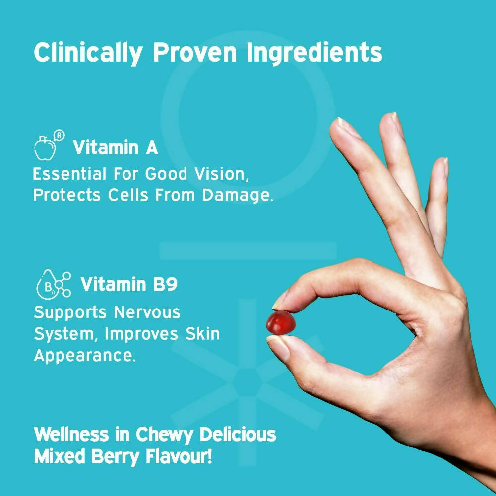 Nutriburst Health & Vitality Gummies With Multi-Vitamins - Swadesiicart