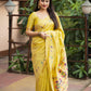 Lemon Green Pure Silk Woven Design Saree with Unstitched Blouse - Hiral Fashion | Swadesiicart