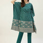 FIORRA Women's Turquise Poly Crepe Kaftan Type Kurta Set - Swadesiicart
