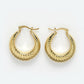 NVR Women Gold Circular Hoop Earrings | Swadesiicart