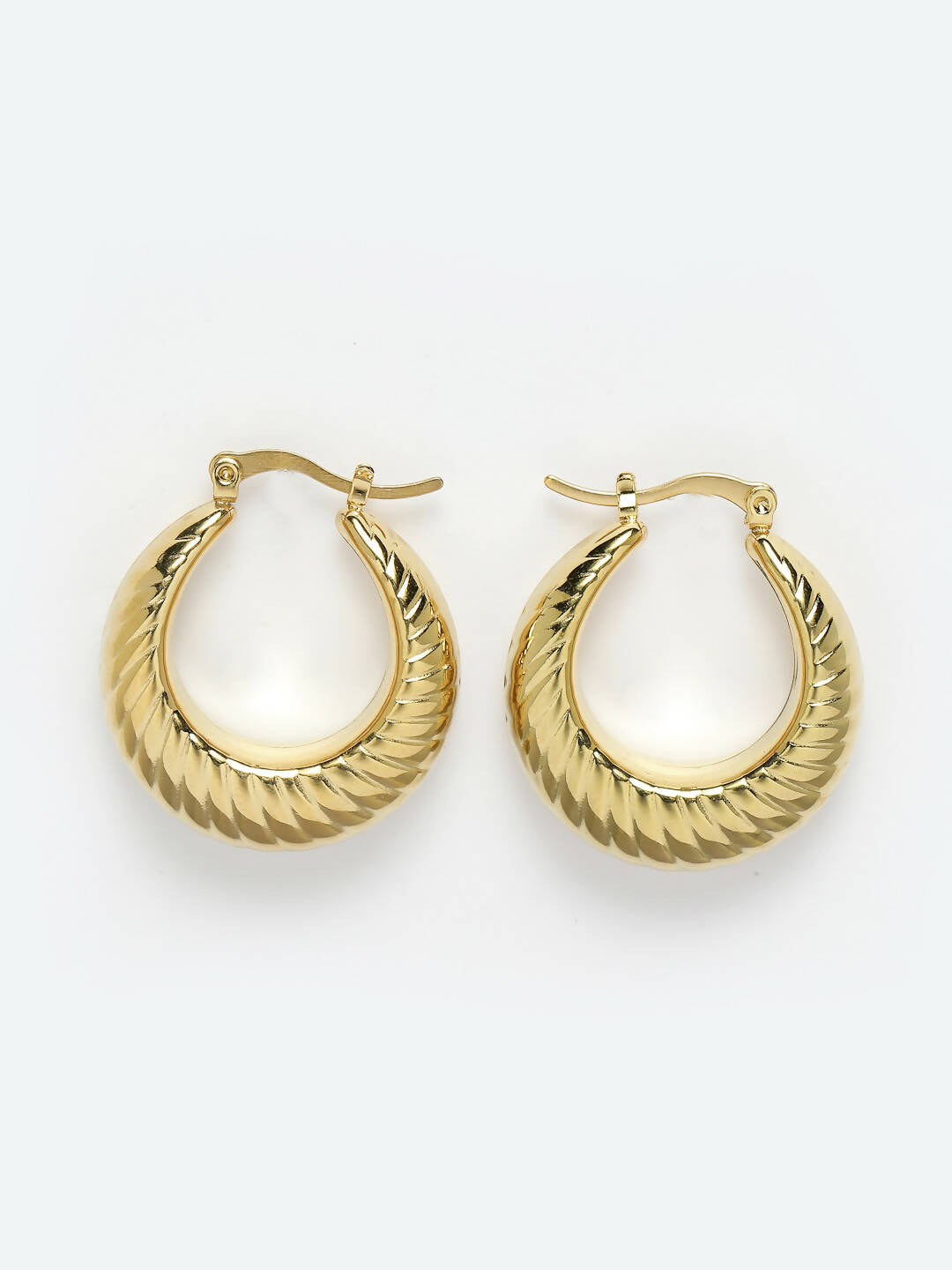 NVR Women Gold Circular Hoop Earrings | Swadesiicart