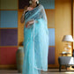 Vamsee Manbhari Sky Organza Saree - Swadesiicart