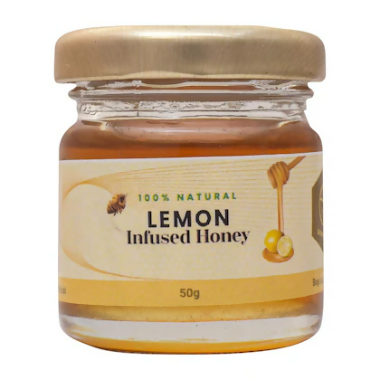 Shiva Organic Lemon Infused Organic Honey 50 gm 100% Natural Organic & Pure Honey | Swadesiicart