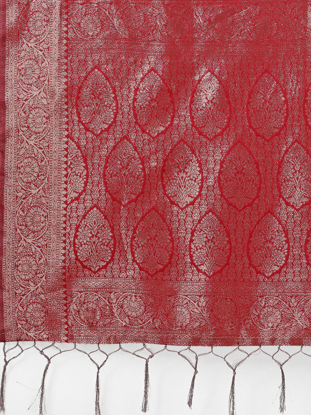 Shree Shyam Fashion Lichi Silk Red Saree