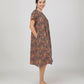 Breathables Women Cotton Printed Loungewear Nightie Blue I Night Wear | Nighty | Jaipuri Print