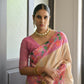 Vishnu Weaves Women's Pink Banarasi Silk Saree with Blouse - Swadesiicart
