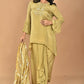 Morchari Women And Hand Embroidery Palazzo Set-Mehandi Green - Swadesiicart