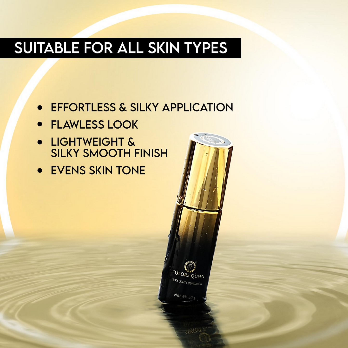 Colors Queen Silky Light Foundation - 05 Classic Ivory | Swadesiicart