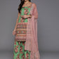 Ahalyaa Women's Traditional wear Kurta Set - Green | Swadesiicart
