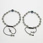 NVR Women's Evil Eye Black Silver Plated Adjustable Anklets | Swadesiicart
