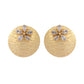 Nuyug 22K Gold-Plated Floral Motif Stud Earrings | Swadesiicart