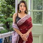 Exclusive Collection Maroon Most Trending Beautiful Pure Cotton Handloom Saree - Swadesiicart