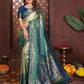 Aastha Fashion Sea Green Tissue Silk Weaving Saree