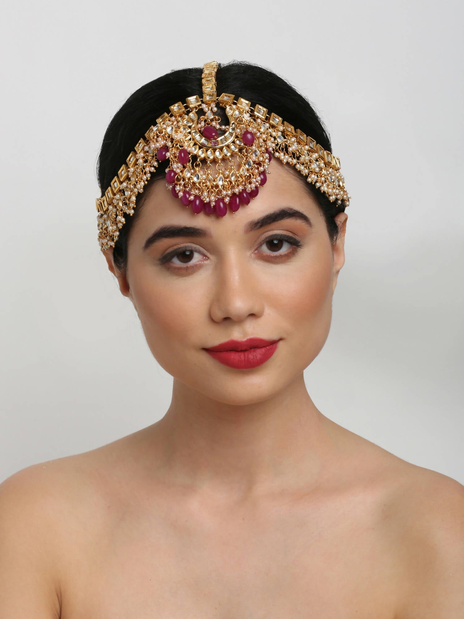 Kundan Matha Patti - Ruby Raang | Swadesiicart