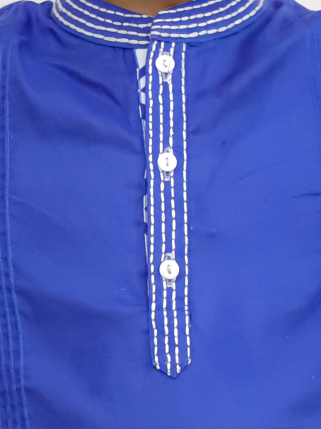 Lil Drama Shor-Gul Blue Kurta Pyjama Set For Boys | Swadesiicart