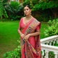 Vishnu Weaves Women's Red Banarasi Silk Kashmiri Woven Saree with Blouse - Swadesiicart