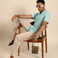 Blue Men Rayon Straight Opaque Casual Shirt - Mahotsav