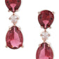 Maroon Stone Earrings- Ruby Raang | Swadesiicart
