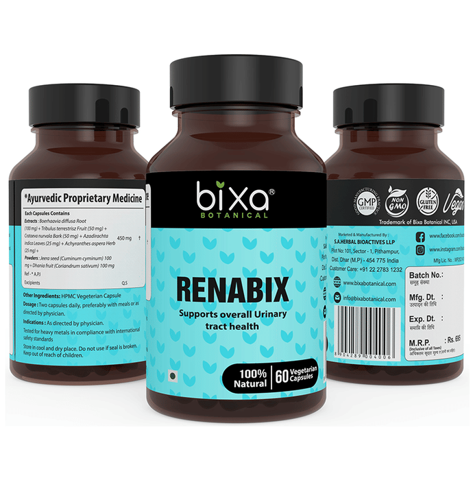 Bixa Botanical Renabix 450mg Vegetarian Capsule | Swadesiicart