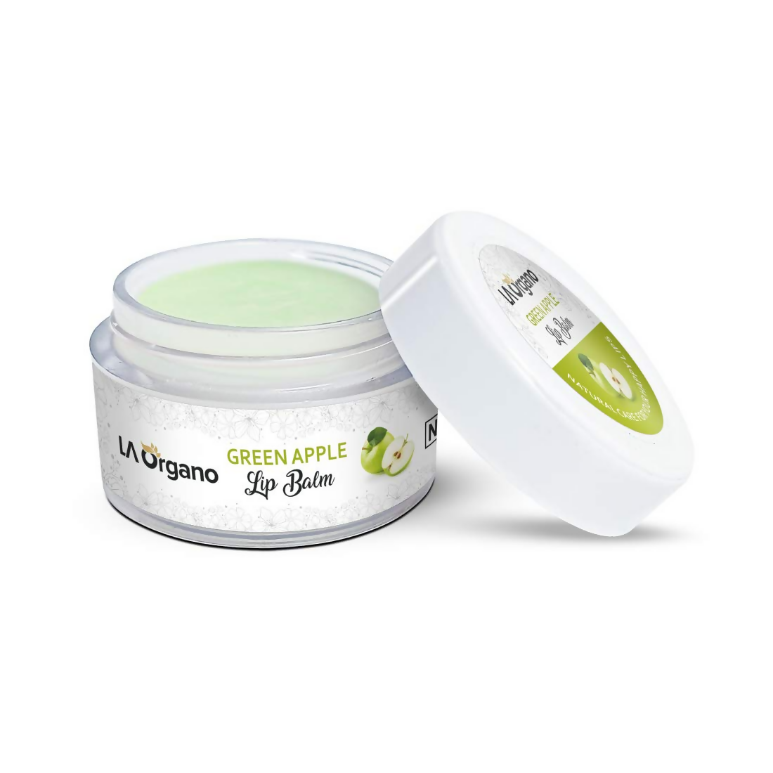 LA Organo Green Apple Lip Balm For Dry Chapped Lips | Swadesiicart