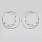 VOJ Women Sliver-Plated Pearl Stainless Steel Hoop Earrings - Swadesiicart