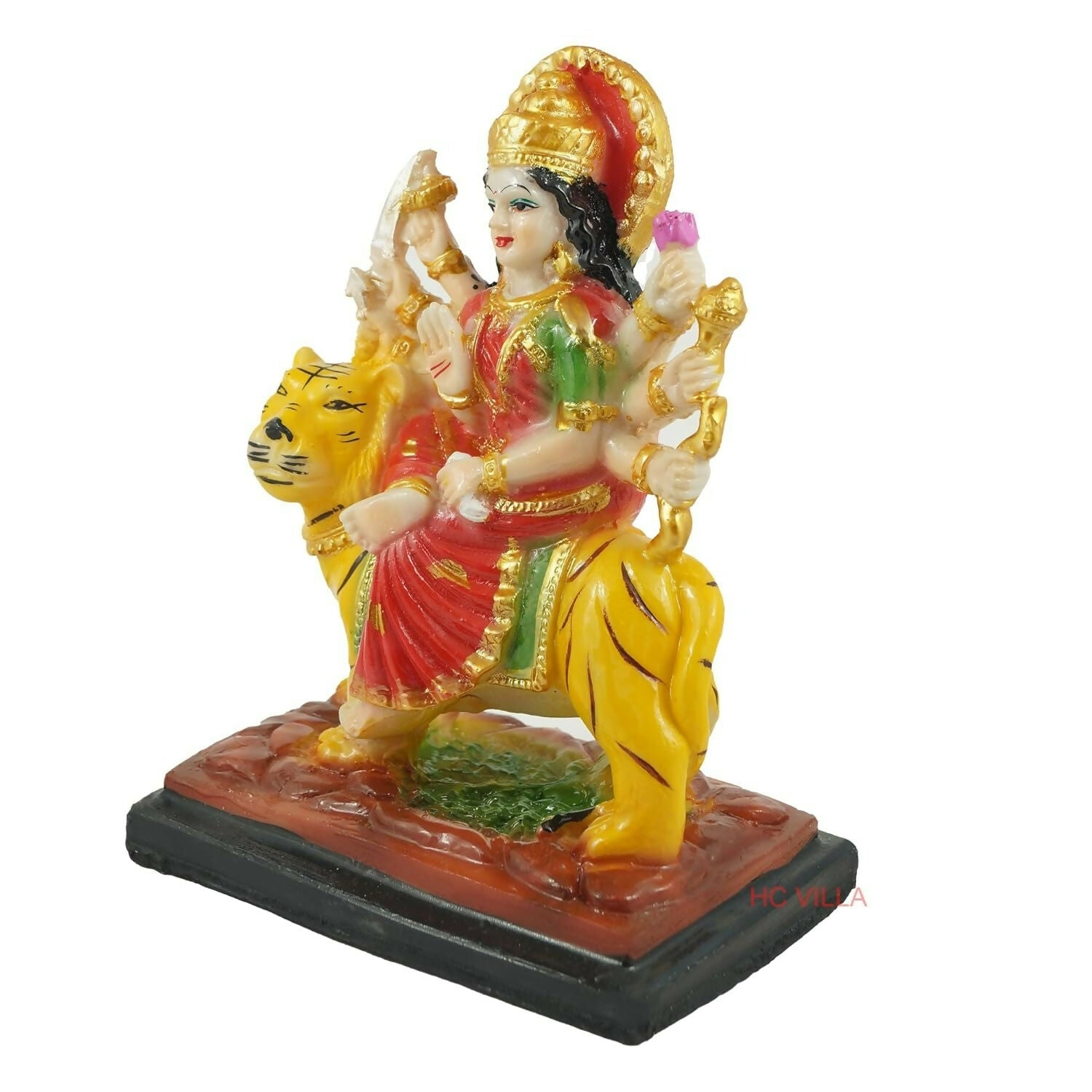 Hc Villa Polyresin Sherawali Mata Durga Maa Murti Statue - Swadesiicart
