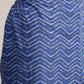 Aavyora Women's Blue Floral Printed Cotton Kurta with Chevron Pattern Palazzo Set
