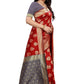Vamika Banarasi Jacquard Weaving Red Saree (Dangal Red) | Swadesiicart