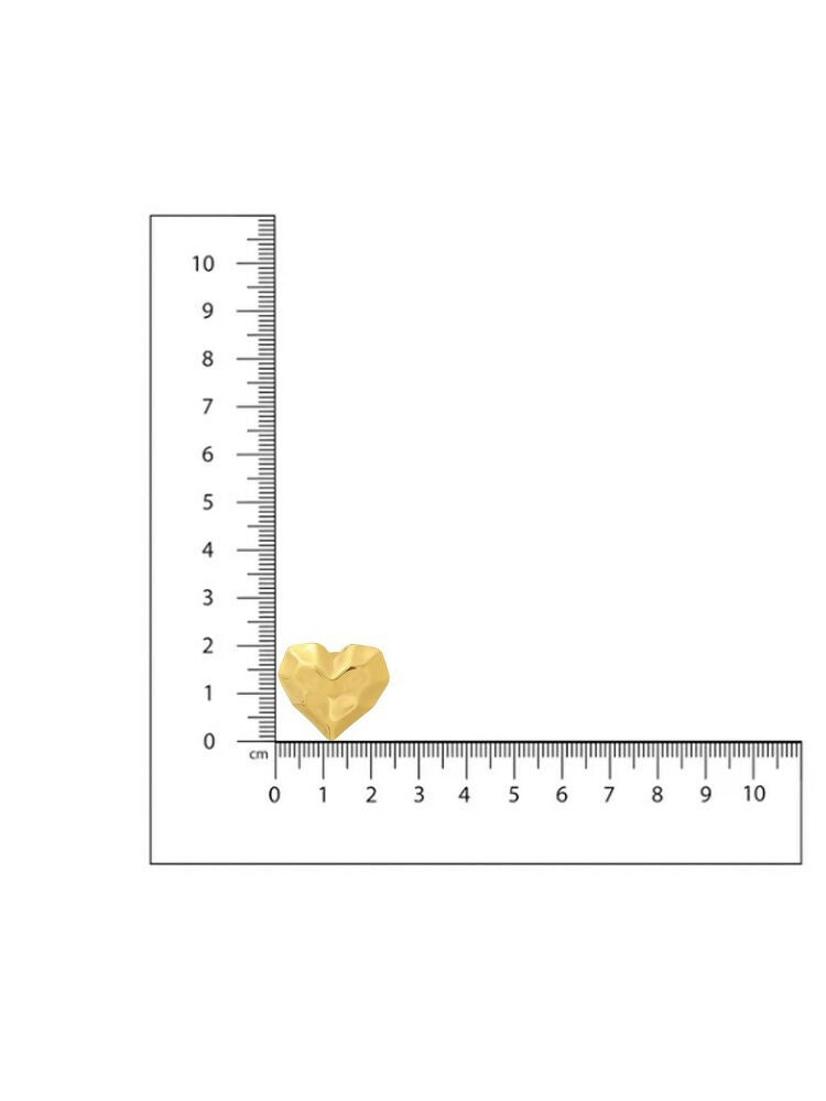 Golden Heart Studs - Ruby Raang | Swadesiicart
