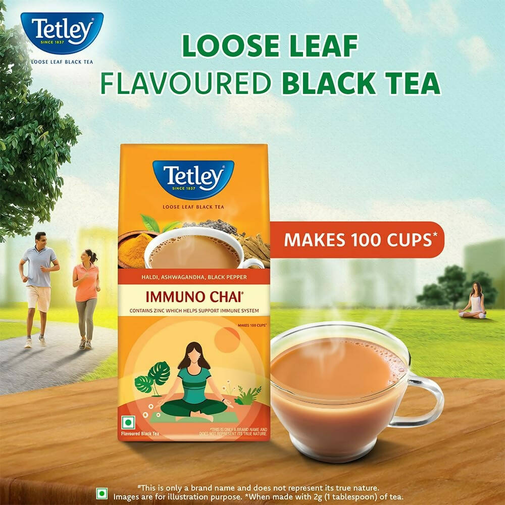 Tetley Immuno Chai Loose Leaf Flavoured Black Tea - Swadesiicart