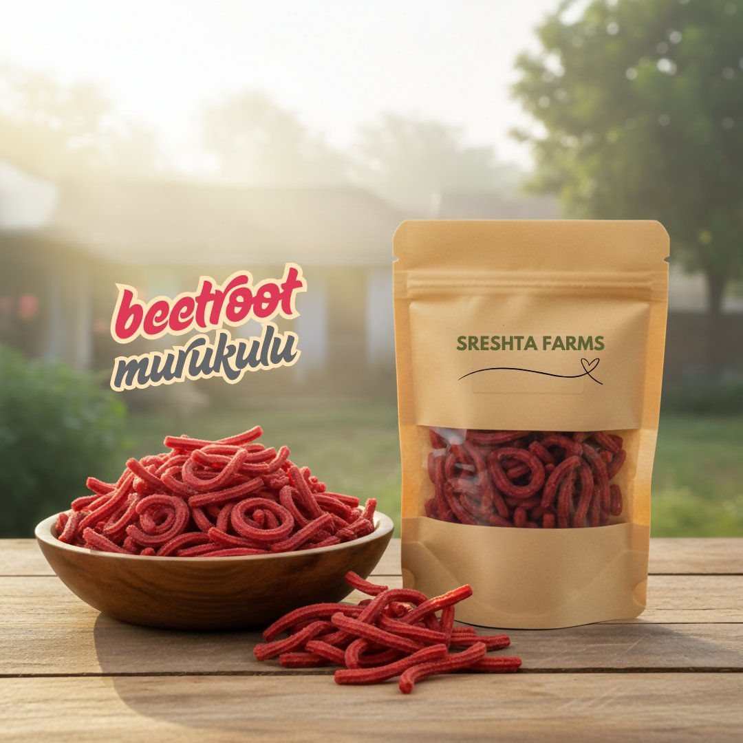Sreshta Farms Beetroot Murukulu | Swadesiicart