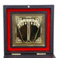 AncientlRam Darbar Pocket Temple Box With Charan Paduka Square Shaped, Gold-Polished - Swadesiicart