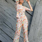 Women's Partywear Designer White & Multi Muslin co-ord set - Stylishta - Swadesiicart