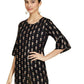 Anubhutee Women's Black Straight Kurti | Swadesiicart