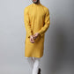 Even Apparels Yellow Color Pure Cotton Men's Kurta With Side Placket (SLD1192) | Swadesiicart