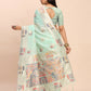 Shree Shyam Fashion Linen Cotton Sea Green Saree