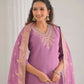 Ethnic Festive Wear Viscose Chanderi Pink Stitched Suit With Dupatta - Tanisha | Swadesiicart