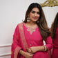 The52 Gajri Women's Gorgeous Embroidered Viscose Chanderi Fabric Straight Kurta Pant with Dupatta Set - Swadesiicart