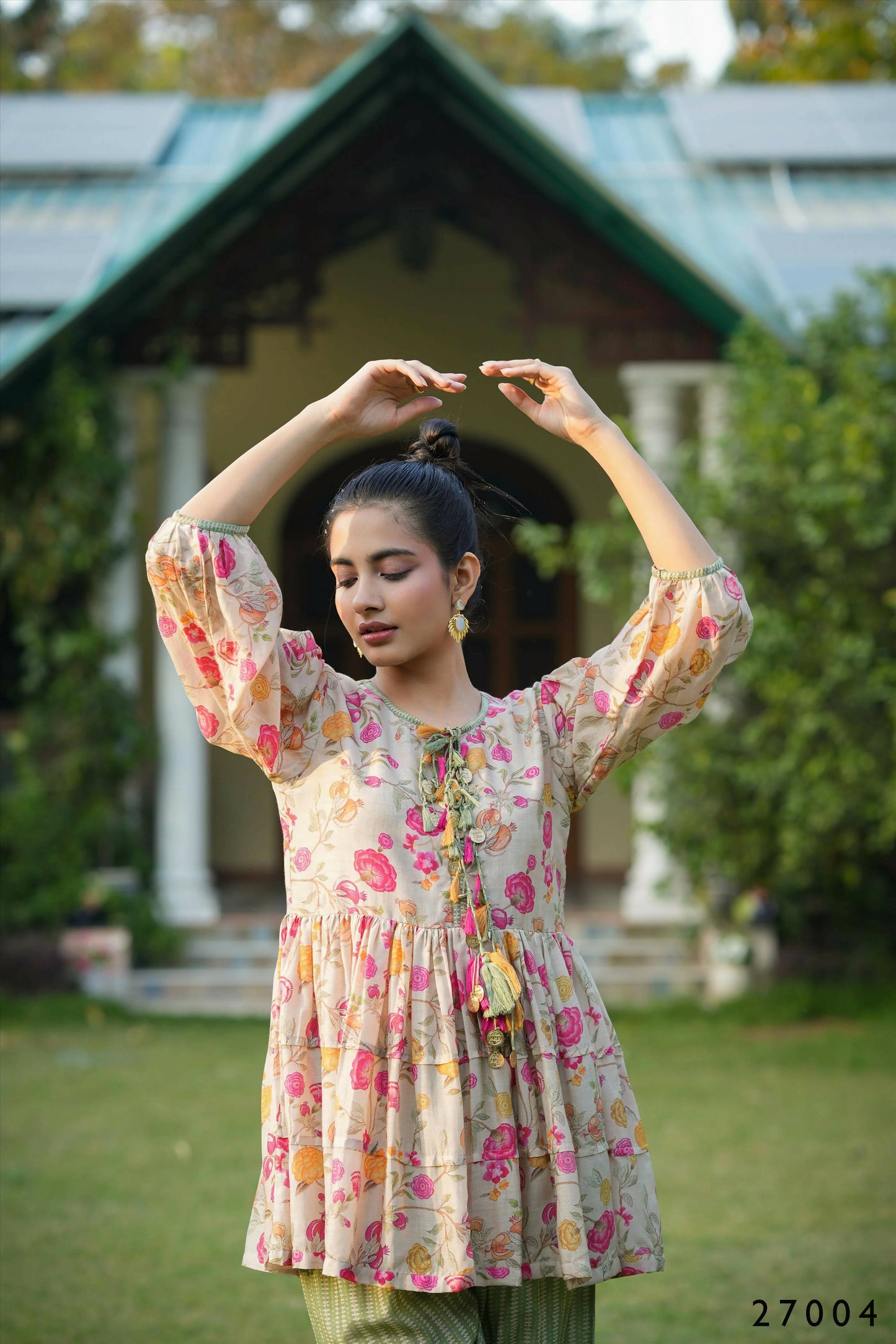 Women's Casual Fashionable Multi Mull Cotton co-ord set - Anya - Swadesiicart