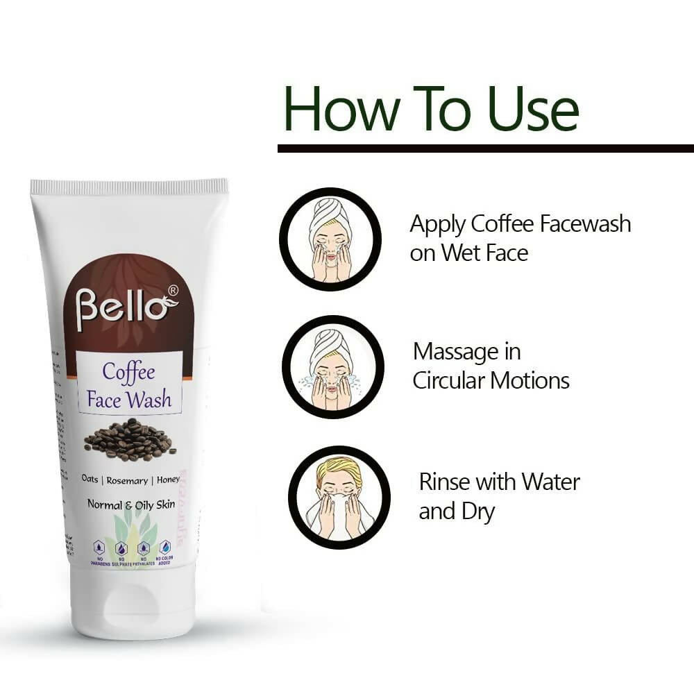 Bello Herbals Coffee Face Wash for Men & Women - Swadesiicart