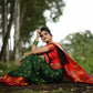 DEIANA'S Beautiful Designer Golden zari Soft Lichi Silk Saree - Green - Swadesiicart