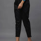 Juniper Women's Black Solid Straight Slim Pant | Swadesiicart