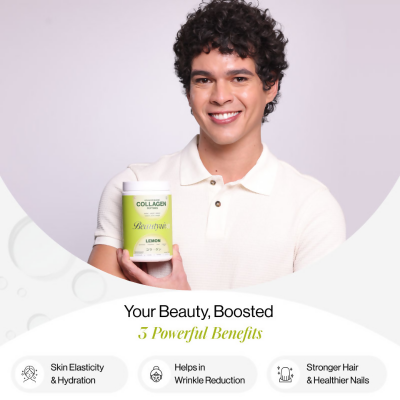 Beautywise Advanced Marine Collagen Peptides Powder - Lemon | Swadesiicart