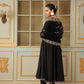 Pomcha Jaipur Black Saadgi Sunheri Lace Black Anarkali Set | Swadesiicart