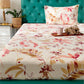 URBAN SPACE Serene White Floral Printed 200 TC Pure Cotton Bedsheet & Pillow Covers - Swadesiicart